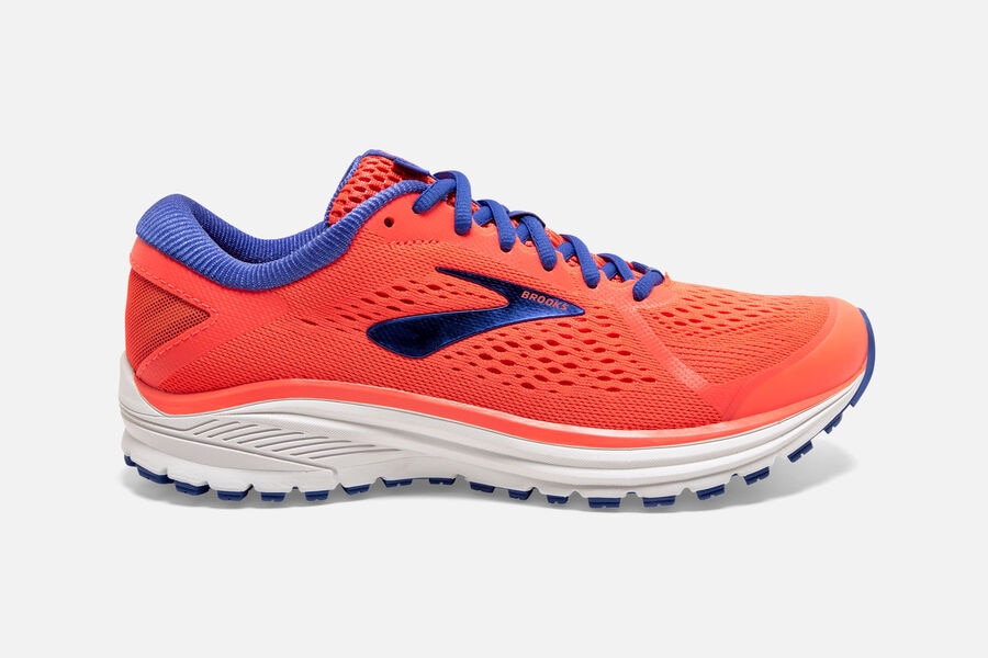 Brooks Aduro 6 Mens Australia - Road Running Shoes - Coral/Blue/White (675-GEUQB)